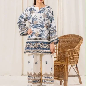 Women's Digital Printed Doria Lawn Cord Set 2PC | Soft Doria Lawn Summer Dress | Casual Printed Co-Ord Set | Stylish Ladies Outfit | Ready to Wear