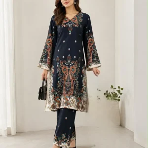 Women's Digital Printed Doria Lawn Cord Set 2PC | Soft Doria Lawn Summer Dress | Casual Printed Co-Ord Set | Stylish Ladies Outfit | Ready to Wear
